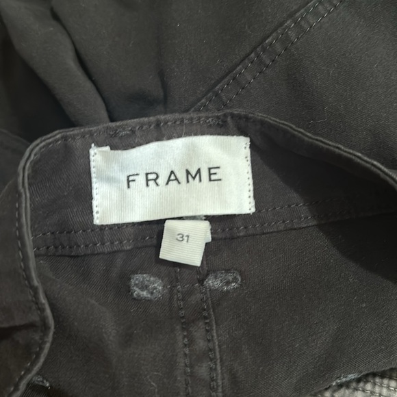 Frame || NWOT || Washed Black Cargo Cropped Pants - Picture 10 of 11